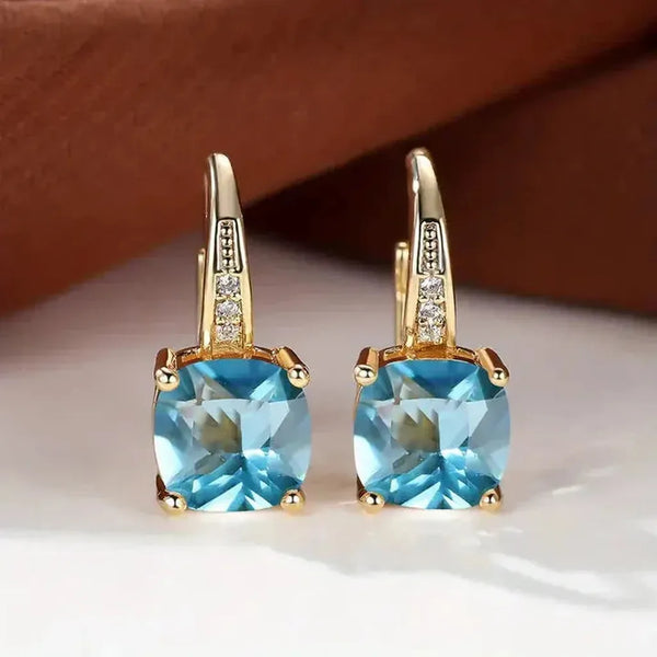 Caroline Stone Hoop Earrings | Gold-Tone — image 9