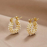 Dorothy Pearl-Look Earrings | Gold-Tone