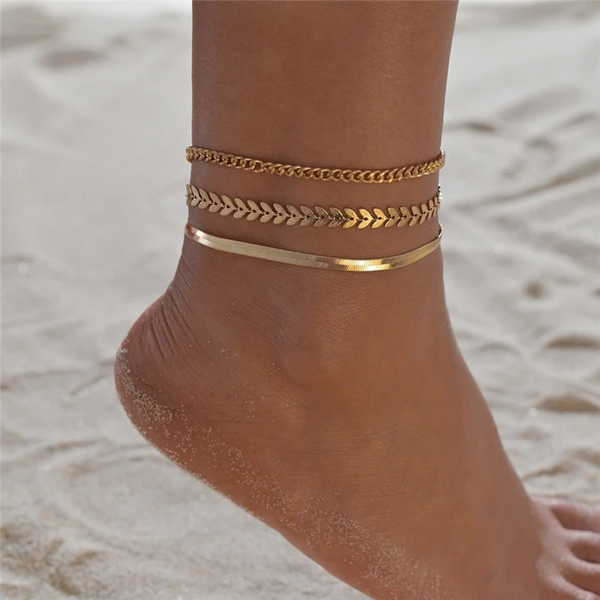Rosemary Anklet | Gold-Tone