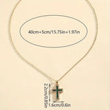 Elsie Green Cross Necklace | Gold-Tone — image 4