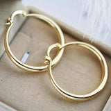 Agnes Large Hoop Earrings | Gold-Tone