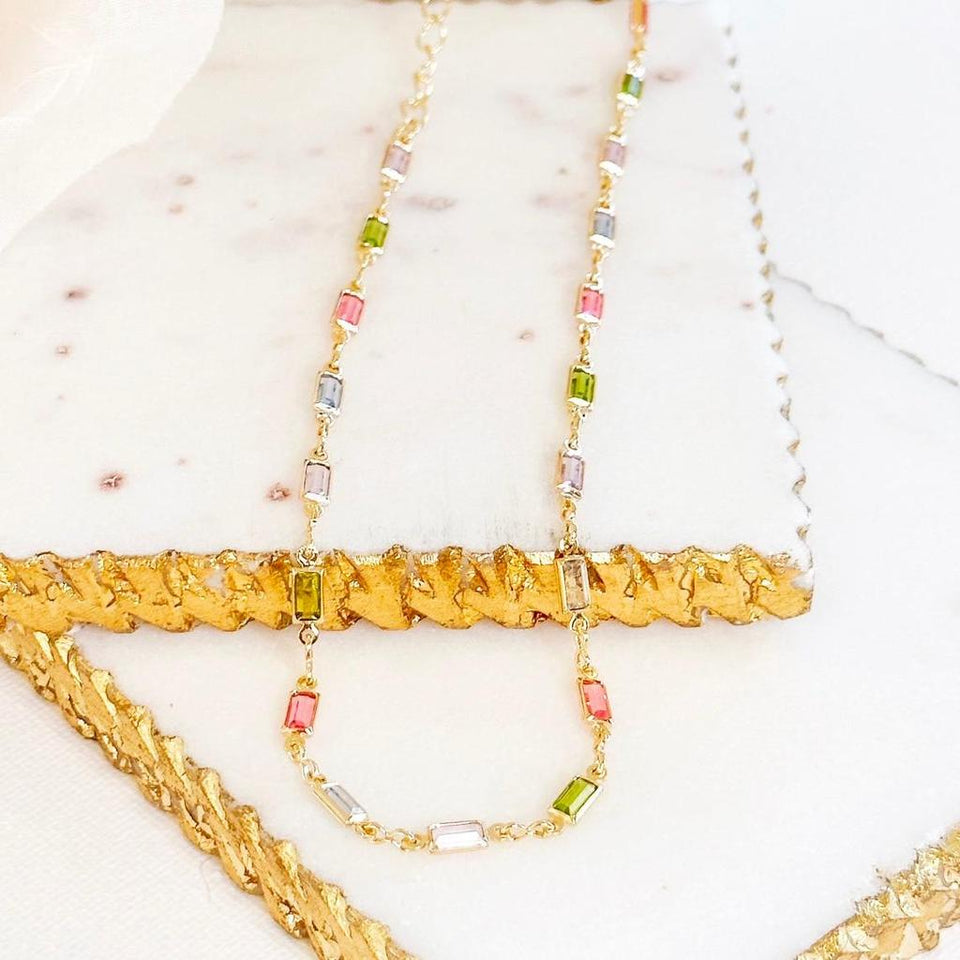 Lily Multicolor Sparkle Necklace - image 1