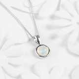 Sybil Moonstone-Effect Necklace | Silver-Tone