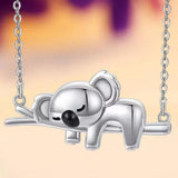 Violet Koala Necklace | Silver-Tone