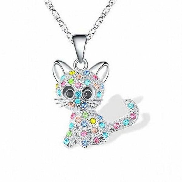 Magnolia Kitten Multicolor Sparkle Necklace | Silver-Tone — image 3