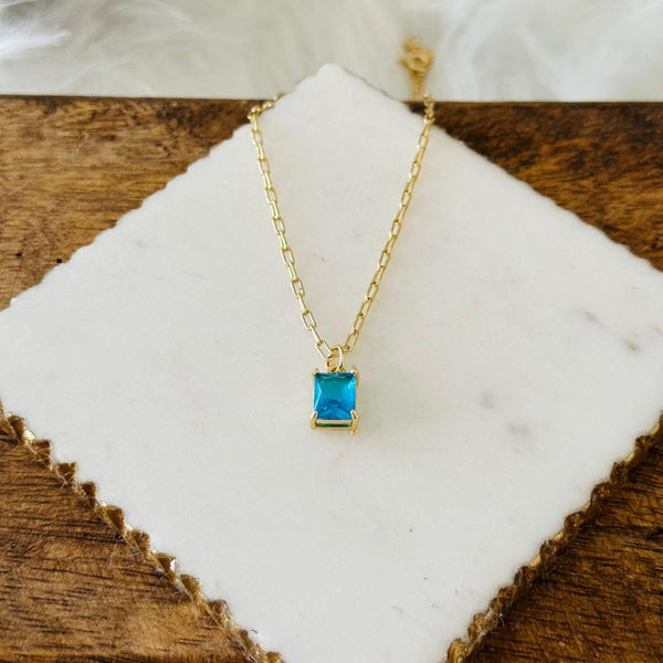 Louisa Emerald-Cut Pendant Necklace - image 3
