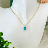 Louisa Emerald-Cut Pendant Necklace - image 1