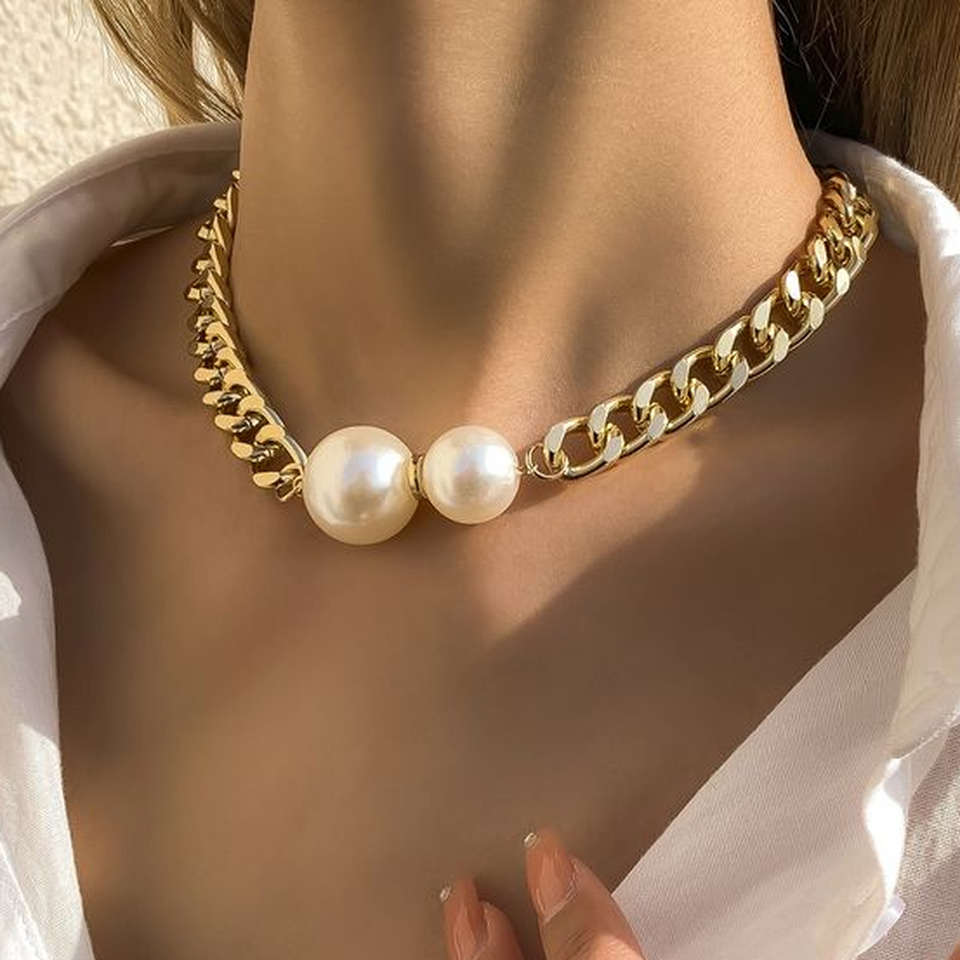 Josephine Double-Chain Daisy Necklace - image 1