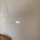 Daphne Climbing Cat Necklace | Silver-Tone — image 4