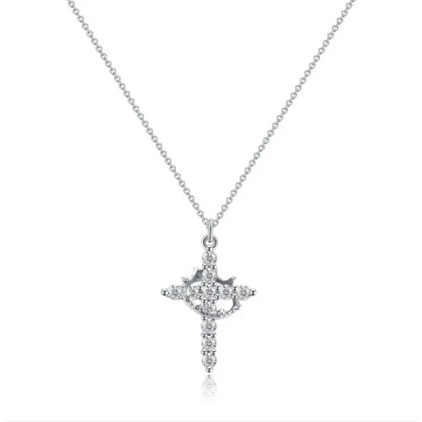 Samantha Cross and Crown Sparkle Necklace - image 5
