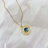 Alice Planet Medallion Necklace with Constellations and Star - image 1