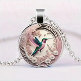 Wilhelmina Swallow Glass-Dome Pendant Necklace - image 2