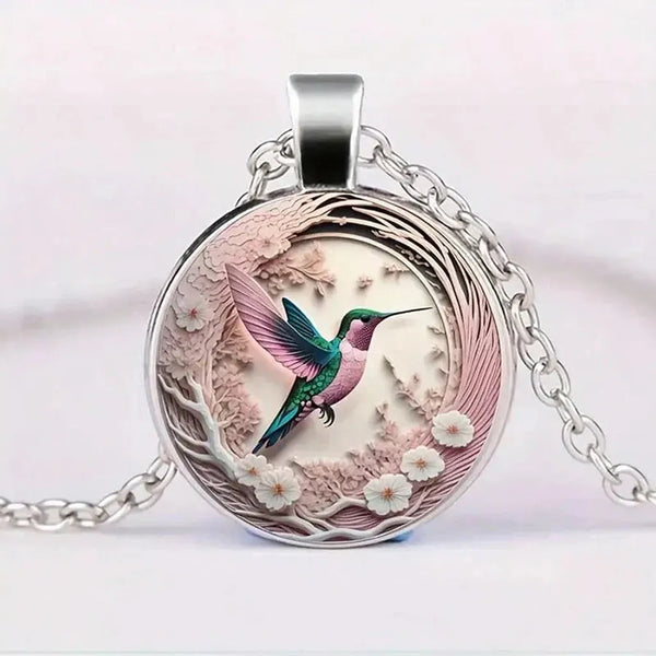 Wilhelmina Swallow Glass-Dome Pendant Necklace - image 2