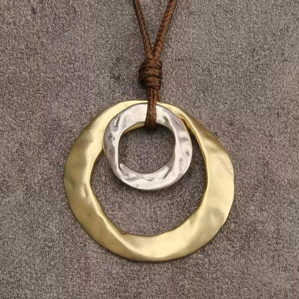 Eunice Irregular Geometric Pendant Necklace - image 3