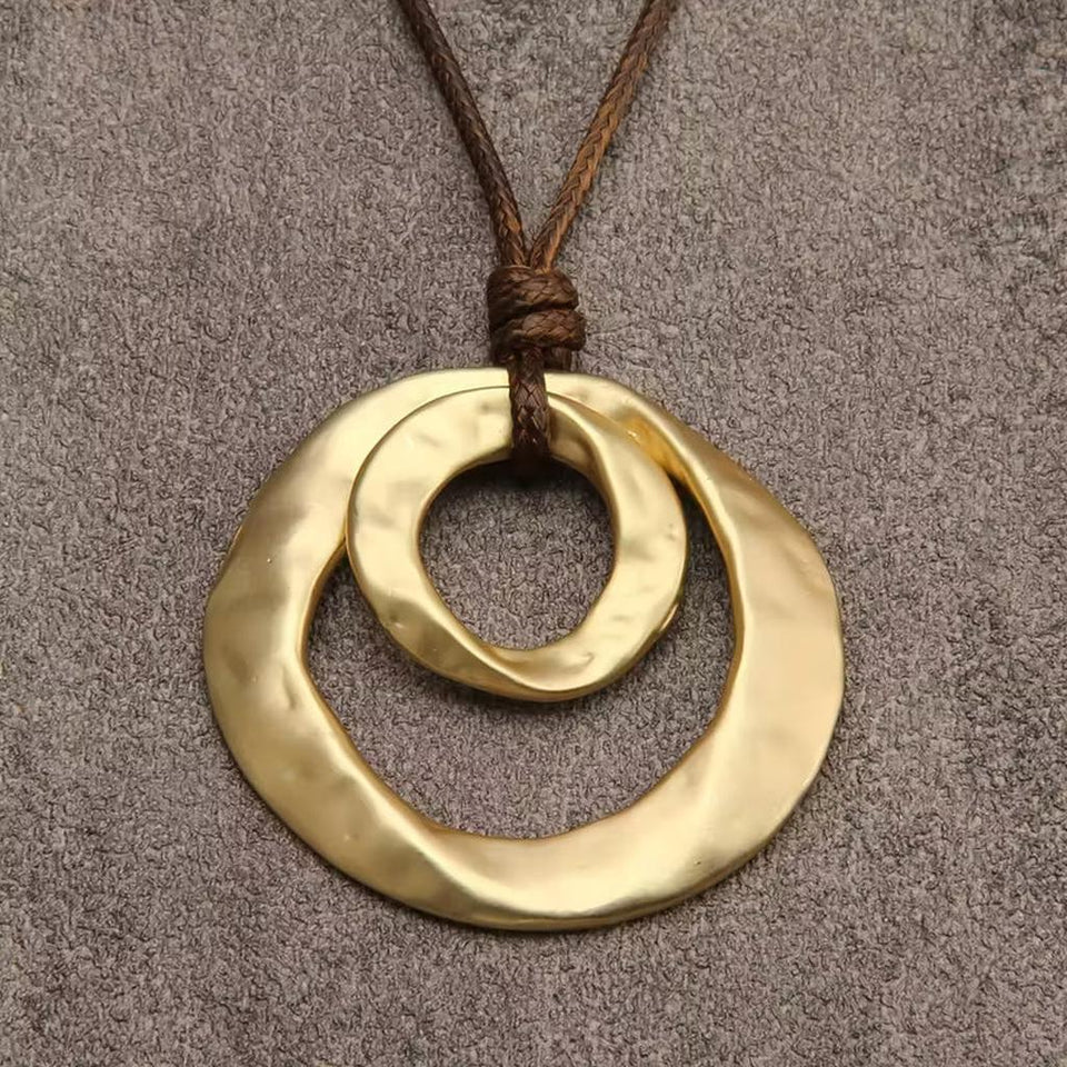 Eunice Irregular Geometric Pendant Necklace — Gold-Tone — image 1