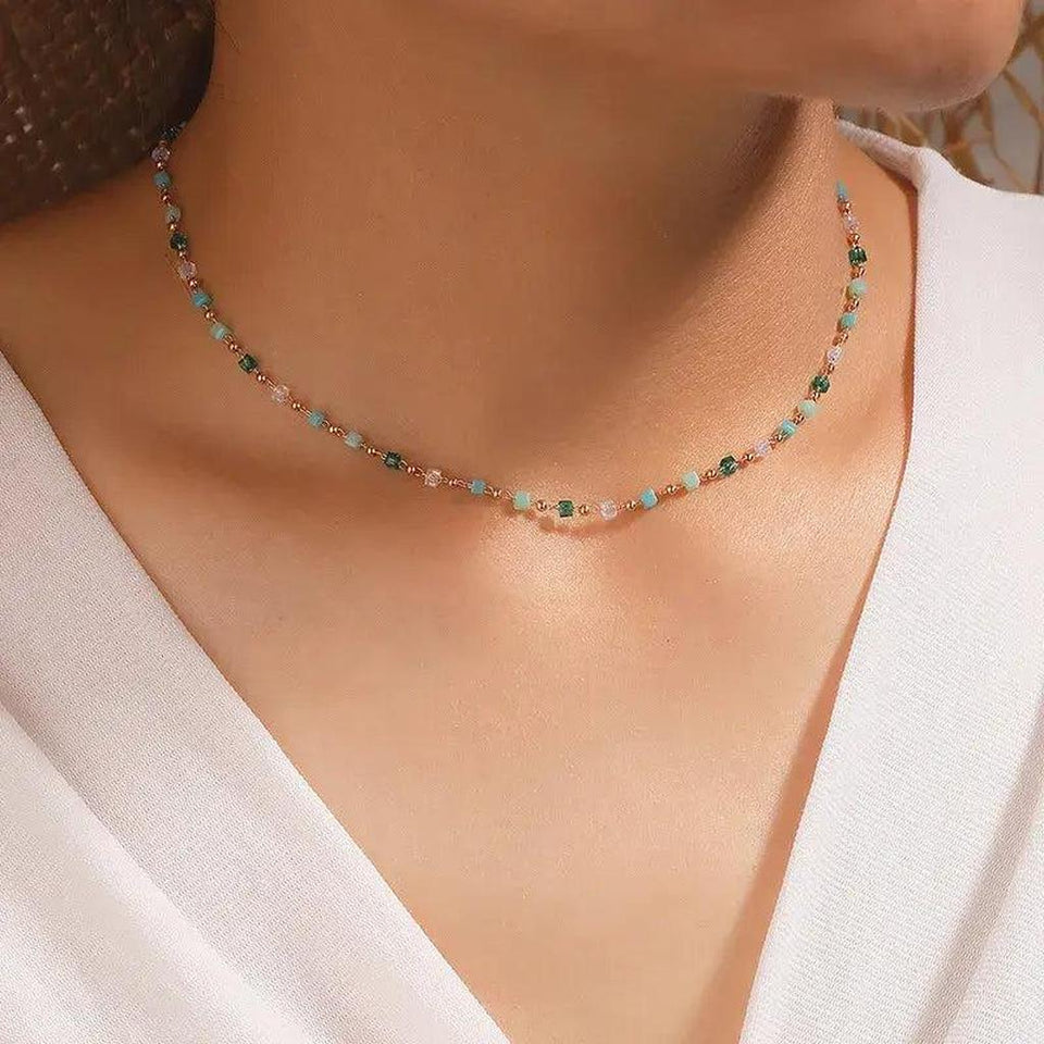 Belinda Multicolor Accent Necklace | Gold-Tone