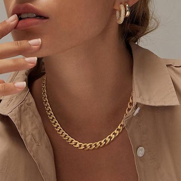 Judith Bold Gold-Tone Curb Chain Necklace