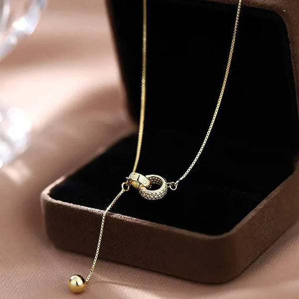 Myrtle Two-Ring Pendant Necklace - image 1