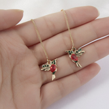 Cornelia Chameleon Necklace and Earring Set - image 6