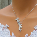 Florence Flower Necklace or Earrings | Silver-Tone