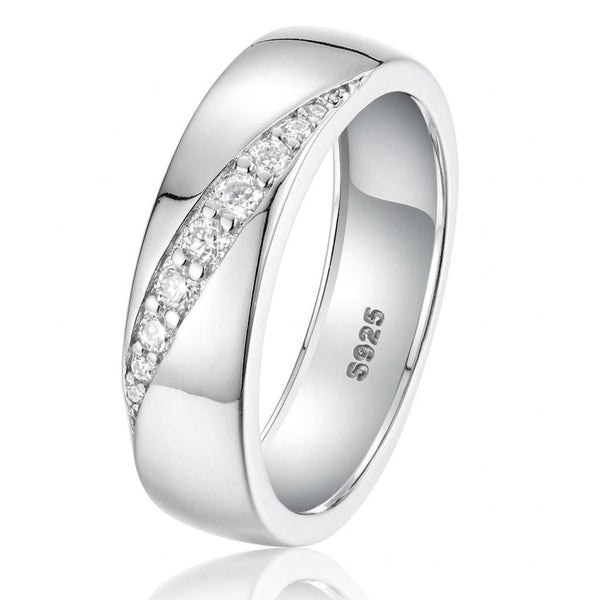 Alfred Channel Band Ring | Silver-Tone