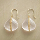 Lena White Sparkle Earrings | Gold-Tone