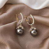 Geraldine Long Pearl-Look Drop Earrings - image 1