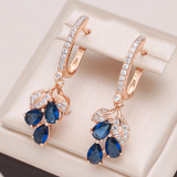 Helena Blue Sparkle Drop Earrings - image 1