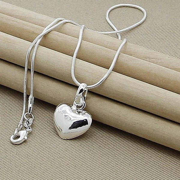 Theodora Heart Necklace | Silver-Tone