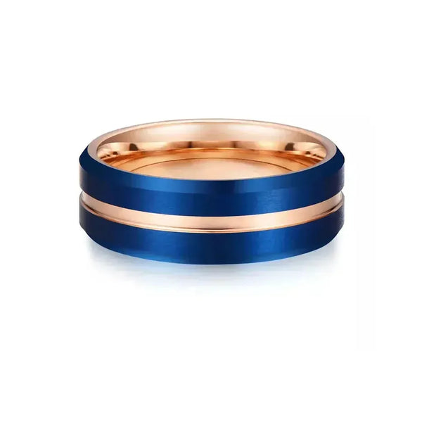 Walter Blue Band Ring | Rose-Gold-Tone — image 7