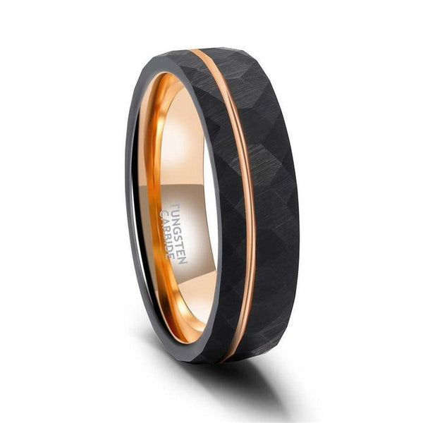 Alistair Hammered Black Band Ring - image 11