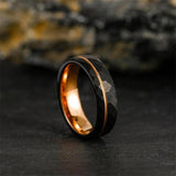 Alistair Hammered Black Band Ring - image 6