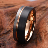 Stephen Black Band Ring | Rose-Gold-Tone — image 5
