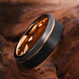 Stephen Black Band Ring | Rose-Gold-Tone — image 8