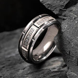 Nathaniel Textured Accent Band Ring - image 6