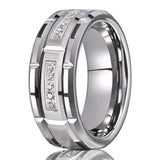 Nathaniel Textured Accent Band Ring - image 1