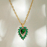 Margaret Green Heart Necklace - image 1