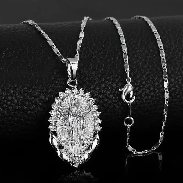 Florence Virgin Mary Medallion Necklace - image 2