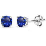 Holly Blue Stud Earrings | Silver-Tone — image 2