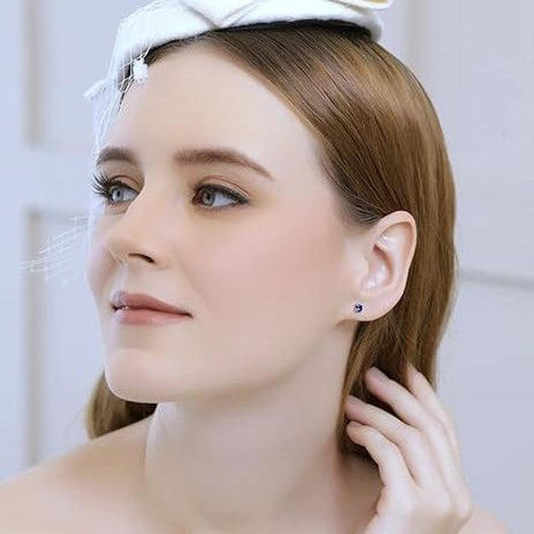 Holly Blue Stud Earrings | Silver-Tone — image 3