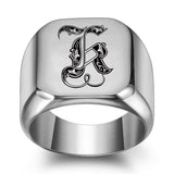 Nathan Initial Ring | Silver-Tone — image 11
