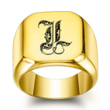Nathan Initial Ring | Gold-Tone — image 12