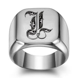 Nathan Initial Ring | Silver-Tone — image 12