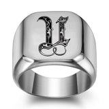 Nathan Initial Ring | Silver-Tone — image 21