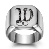 Nathan Initial Ring | Silver-Tone — image 23
