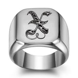 Nathan Initial Ring | Silver-Tone — image 24