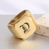 Nathan Initial Ring | Gold-Tone — image 28