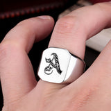 Nathan Initial Ring | Silver-Tone — image 28