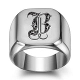 Nathan Initial Ring | Silver-Tone — image 2