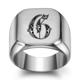 Nathan Initial Ring | Silver-Tone — image 7